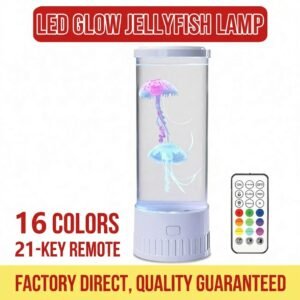 多功能水母灯LED水彩小鱼缸装饰灯水族管夜灯悬浮解压氛围灯卧室