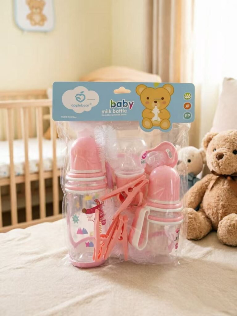 宝宝奶瓶套装粉色